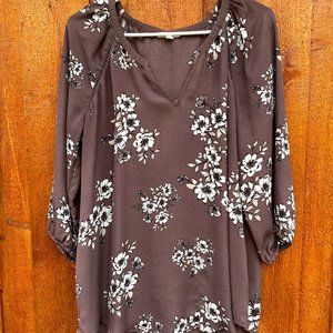 Maurices L Mauve Floral Blouse
